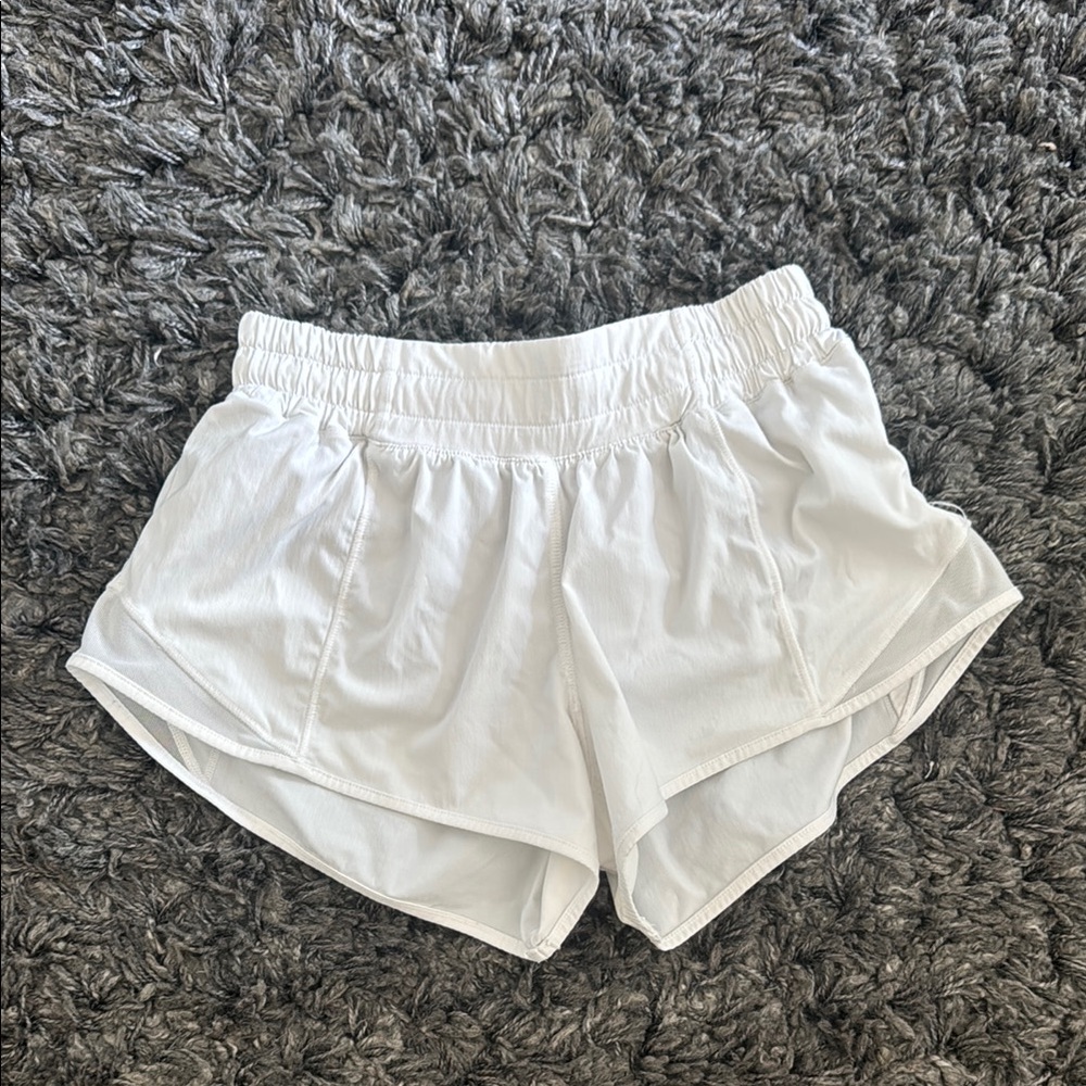 Lululemon White Hotty Hot Shorts
